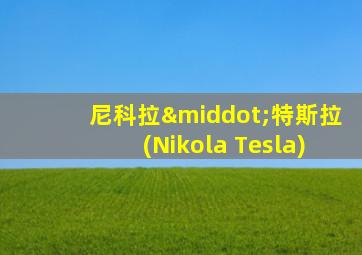 尼科拉·特斯拉(Nikola Tesla)